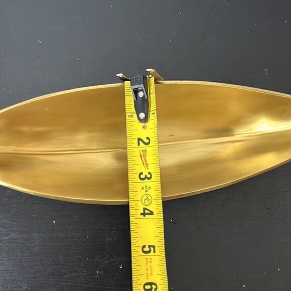 Williams Sonoma Olive leaf brass small tray - Picture 10 of 11